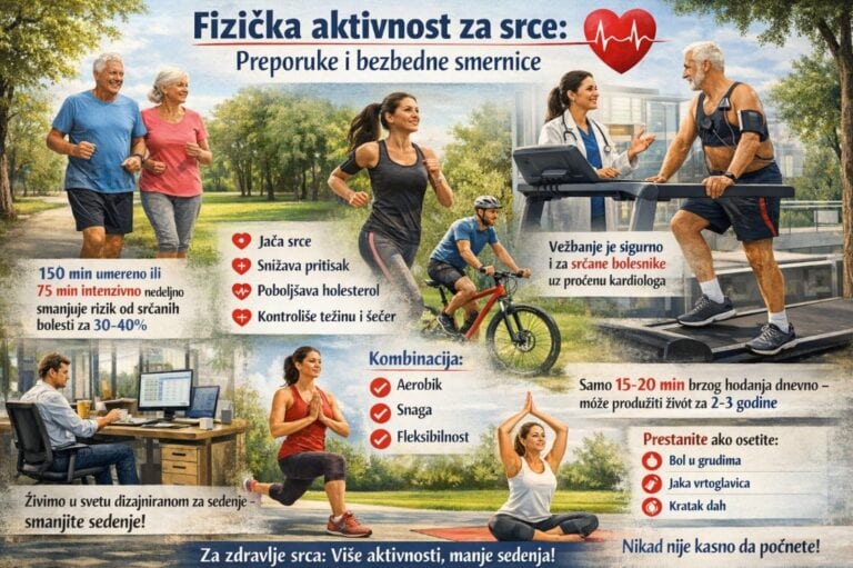 Fizička aktivnost za srce: preporuke i bezbedne smernice