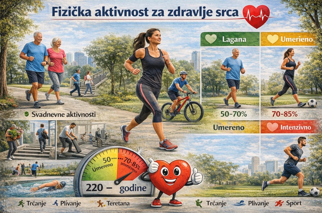 Šta znači fizička aktivnost za zdravlje srca